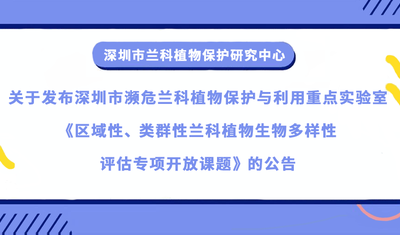 深圳市濒危球盟会官网入口植物保护与利用重点实验室关于区域性、类群性球盟会官网入口植物生物多样性评估专项开放基金批准立项的通知公示